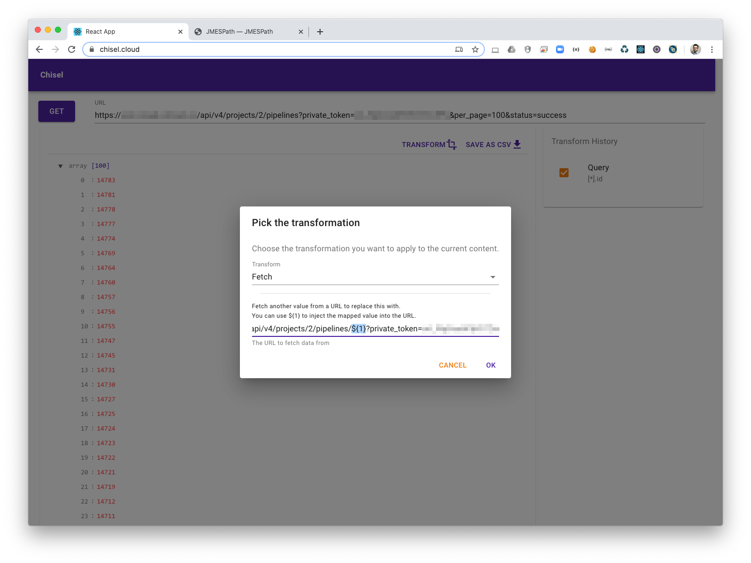 chisel app third screen