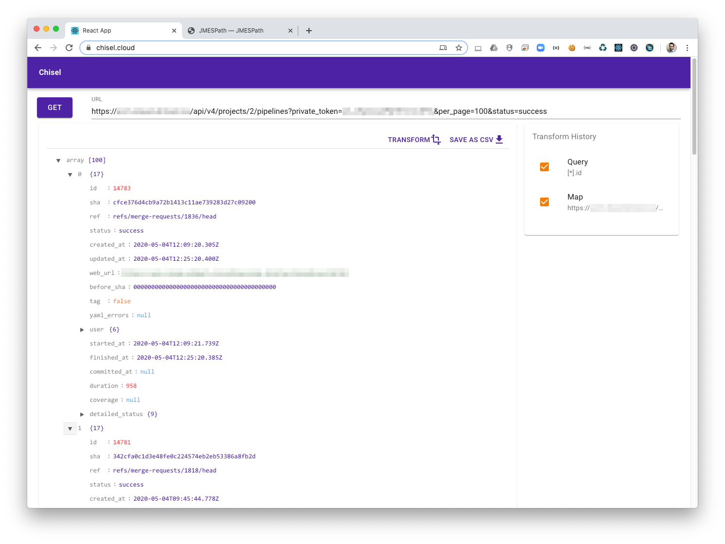 chisel app fourth screen