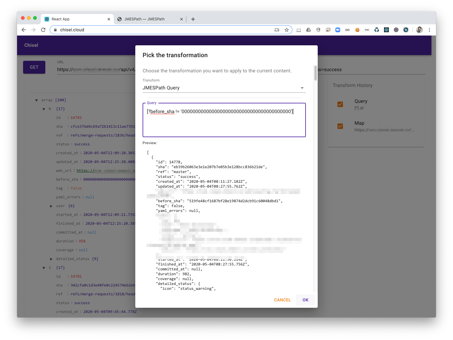 chisel app fifth screen