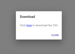 chiel app csv download screen